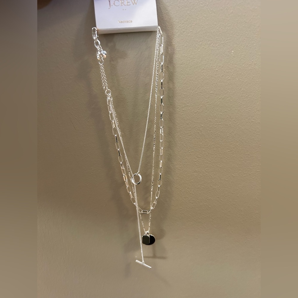 J. Crew Silver Layered Necklace